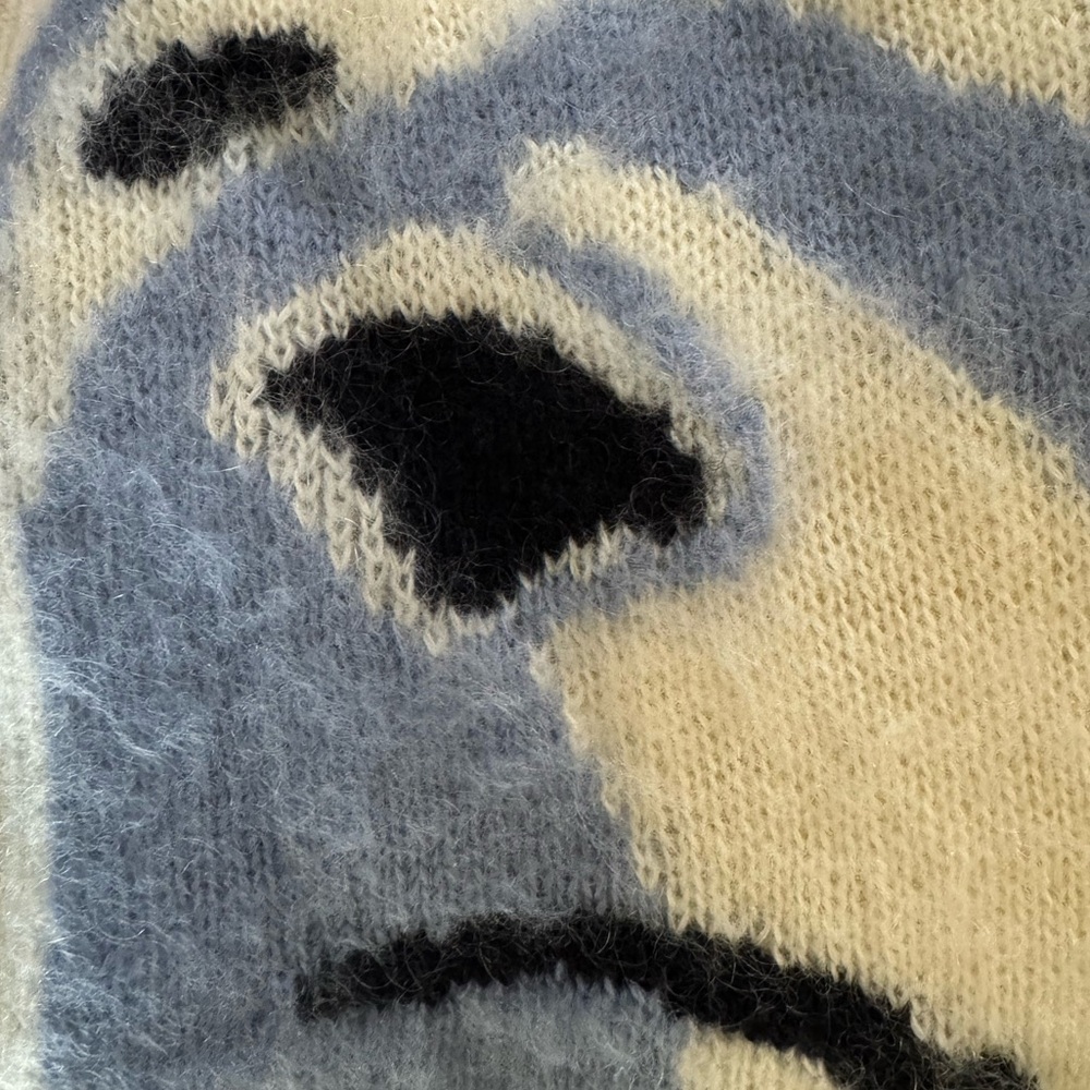 Kenzo Polar Bear Sweater - Cream and Blue - Picture 5 of 7